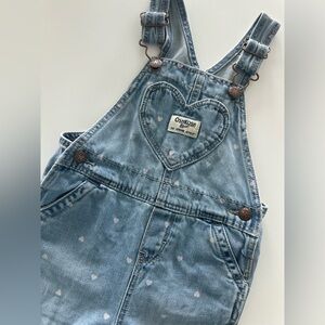 Oshkosh heart denim overalls